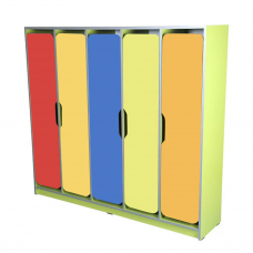 Шкаф детский для раздевалки пятиместный Сафари