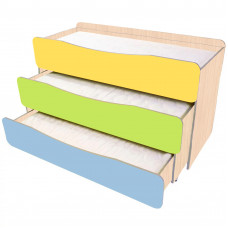 Pat pentru copii cu 3 nivele