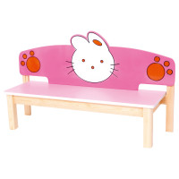 Banca pentru copii din lemn si MDF cu decupaj “Iepuraș”