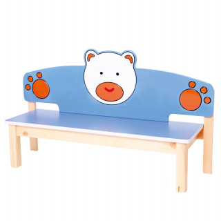 Banca pentru copii din lemn si MDF cu decupaj “Ursuleț”