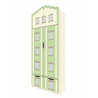 Шкаф для одежды и документов "Старый город" с фотопечатью.