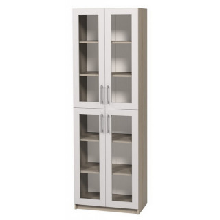 Dulap cu patru uși din sticlă și rafturi