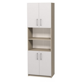 Dulap semi-închis cu patru uși și două rafturi deschise