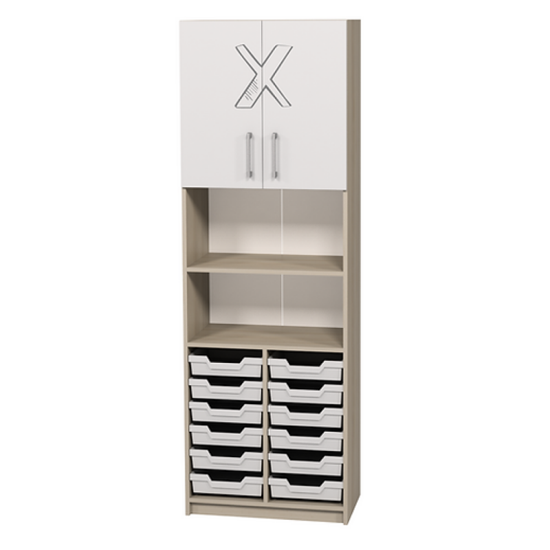 Шкаф полузакрытый с лотками и фотопечатью