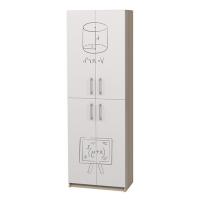 Шкаф закрытый с 4-мя дверцами с фотопечатью