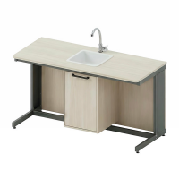 Masă demonstrativă Pro Line cu chiuvetă și acoperire HPL