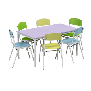 Комплект мебели для столовой шестиместный с покрытием HPL