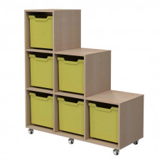 Стелаж мобильный с лотками N3
