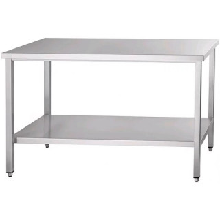 Masa industriala cu raft, latime 700 mm