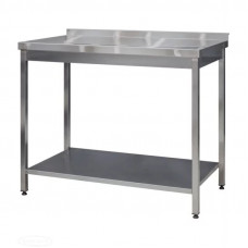 Masa industriala cu o latura si un raft de 600 mm latime