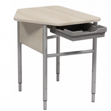 Bancă scolara individuala modulară,optional cu cutie de depozitare, reglabilă pe grupe de înălțime 4 - 7