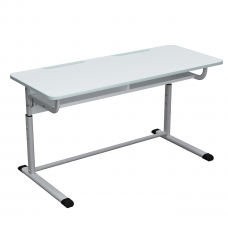 Парта двухместная на плоскоовальном каркасе