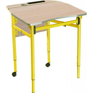 Banca scolara individuala pe cadru rotund