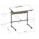 Set mobilier scolar individual, cu inaltime reglabila