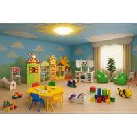 Set mobilier pentru zona de joacă