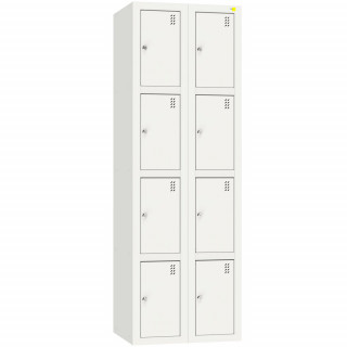 Dulap metalic cu două secțiuni, cu 8 compartimente.