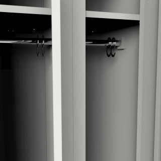 Труба с крючками для металлических шкафчиков