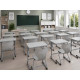 Set mobilier scolar cu blat vacuumat, cu inaltime reglabila