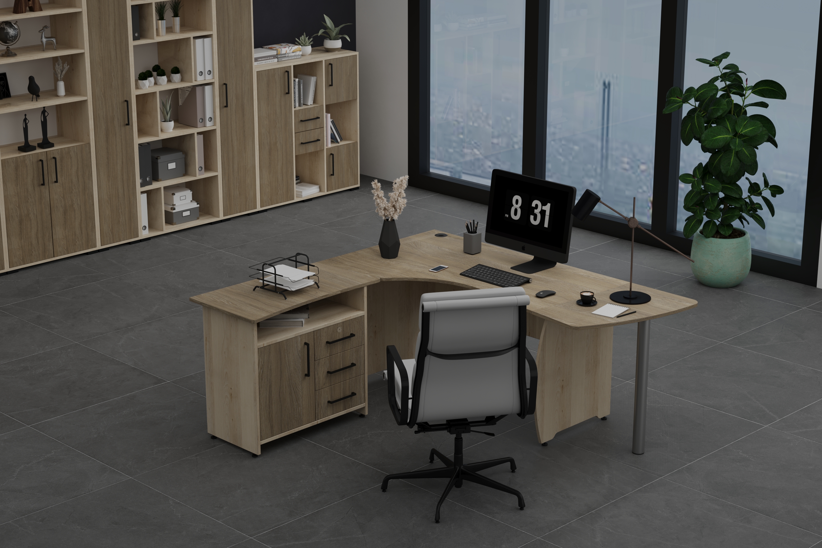 Столы для преподавателей и стулья